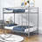 Twin Over Twin Metal Bunk Bed-127937237
