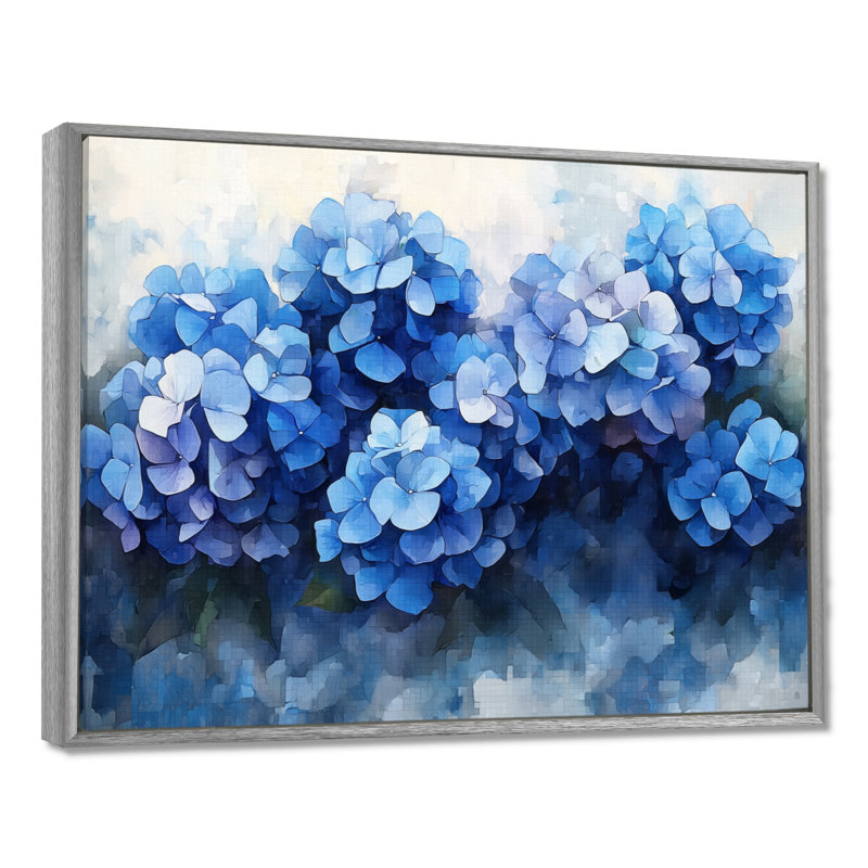 Jacquil - Floral Wall Art, 12" H x 20" W, Impression sur cadre flottant, Argent argent