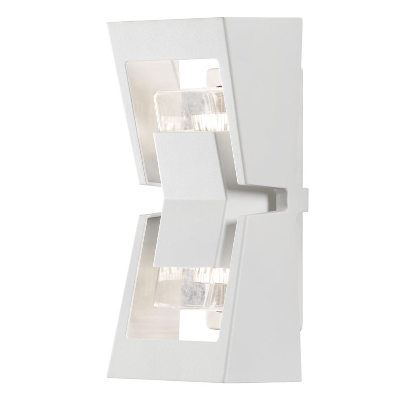 Potenza Outdoor Sconce, White Lacquer