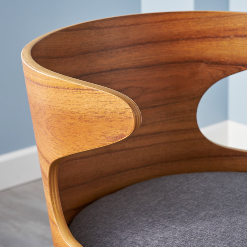  Tabouret de bar rembourré avec cadre en bois massif Overt Surf , Gris clair