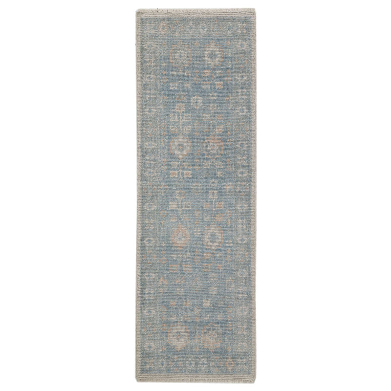Tapis d'intérieur en laine noué à la main Uzma, Rectangulaire 3 pi x 5 pi