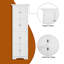 Armoire de rangement haute avec portes et 4 tablettes, armoire d'entrée-1065755526