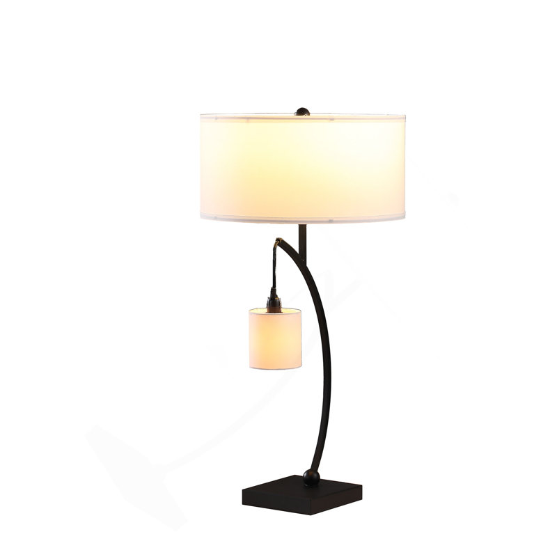Lampe de table 28 po, Noir mat