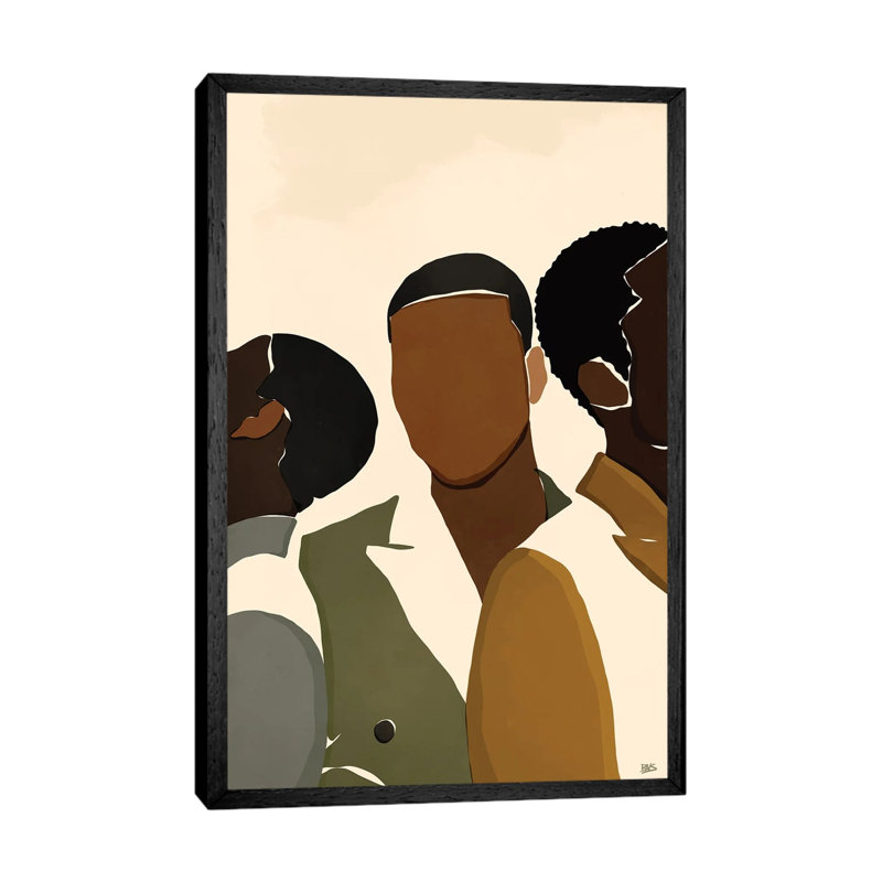 Brothers by Bria Nicole - Print on Canvas, 66.04 cm H x 45.72 cm W, Black Framed Canvas
