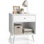 Table de chevet de 22,6 po de hauteur, tables de bout avec tiroir de rangement et tablette pour la chambre à coucher-559801055-559801054