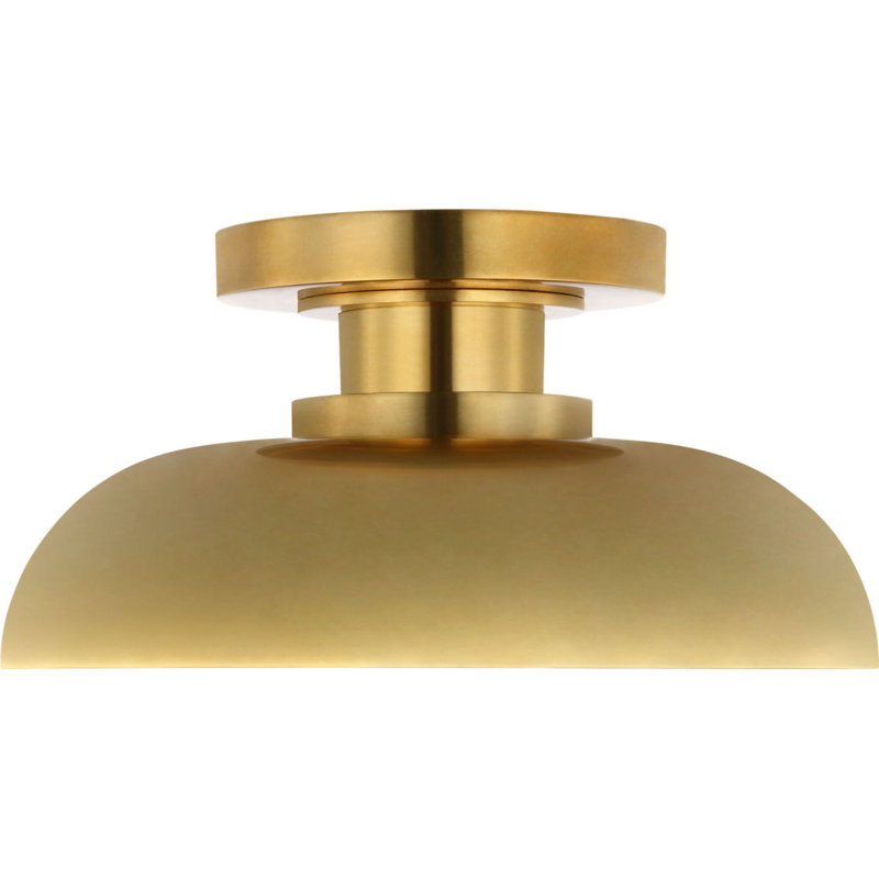 Cyrus 8" Flush Mount with White Glass