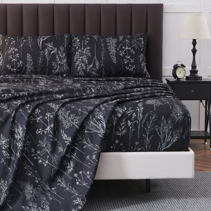 Draps Hyprest, draps de ferme doux et respirants, draps à poches profondes, Gris foncé, King
