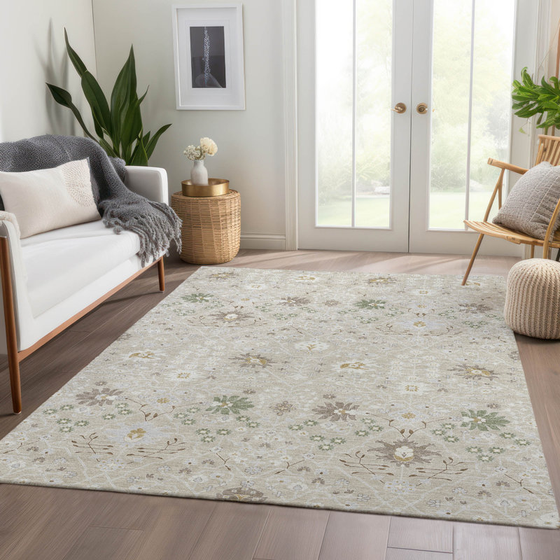 Tapis oriental lavable à la machine de qualité supérieure AMF1009 Colmenero, Rectangle 9 pi x 12 pi