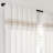 Mercantile Drop Cloth Stripe Curtain Panel, Light Filtering Ring and Tab Top with Attached Valance, 63 in Long x 50 in Wide, Farmhouse Single Window Panel, Bedroom, Living Room and Dining Room, Linen Stripe-1769369515-1769369514