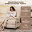 Chaise berçante pivotante manuelle à 360 ° avec poche de rangement et tissu StainGuard Marinke-425008893