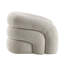 Fauteuil bouclé gris Irma avec pivot