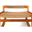 Betsi Vega Outdoor Rocking Chair with Beverage Holder - Natural Finish Wooden Chair- Indoor & Outdoor Use