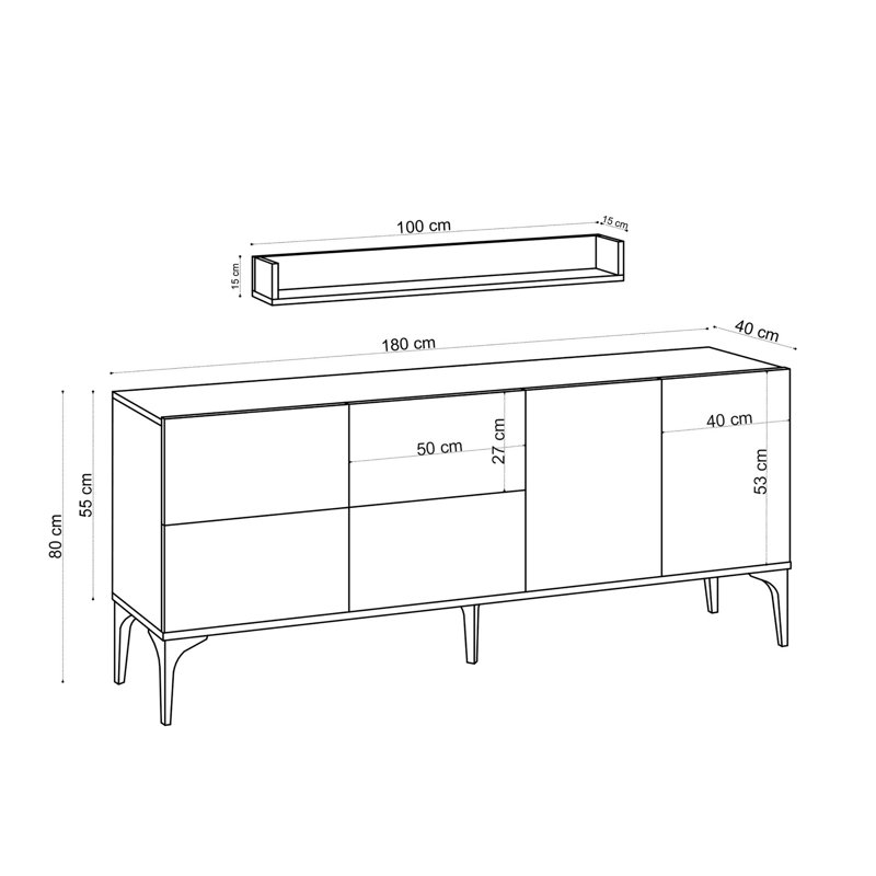 Emerald 180cm Console Table