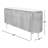 Marty Mango Wood and Marble TV Cabinet with Two Doors and Shelves, Natural