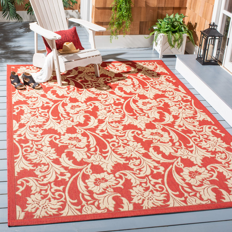 Herefordshire Performance Floral Indoor/Outdoor Area Rug, Rectangle 4' x 5'7"