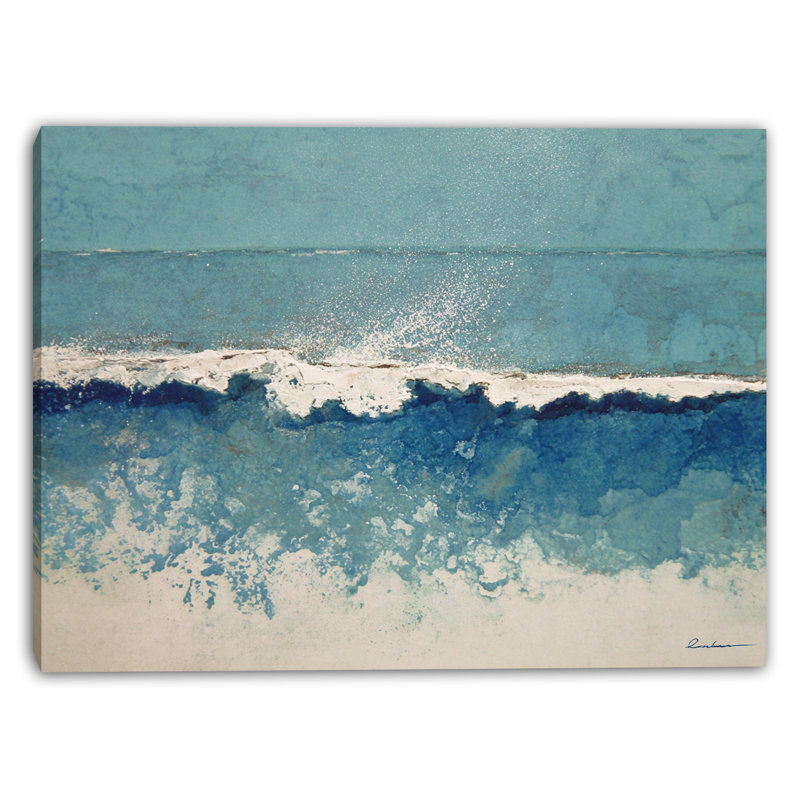 «Deep Blue Surf», art mural sur toile tendue
