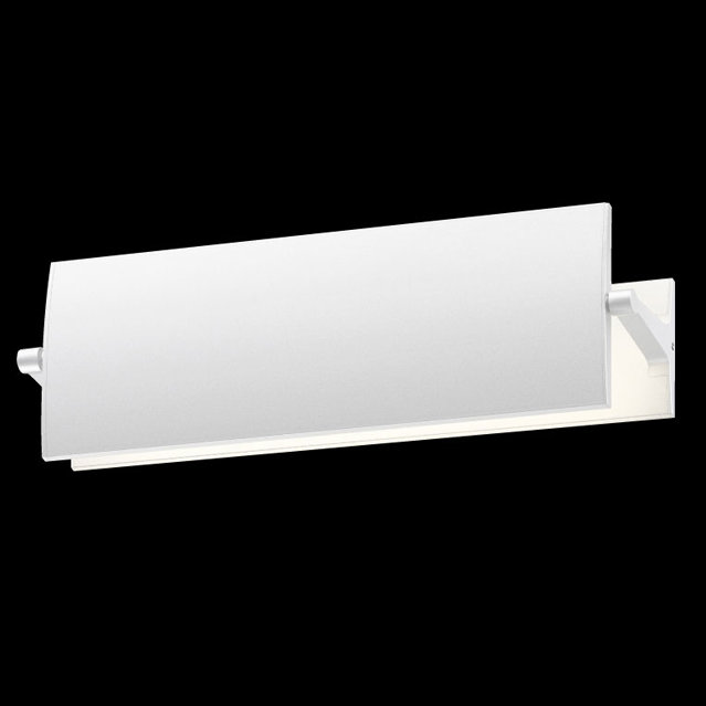Aileron 1 - Light LED Armed Sconce, Textured White, 4" H x 36" W x 4.75" D