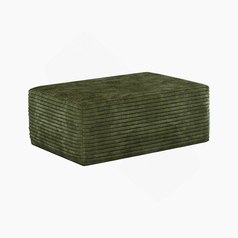 Comfortable And Convenient Modular Sectional Ottoman, Ideal For Small Spaces, Green