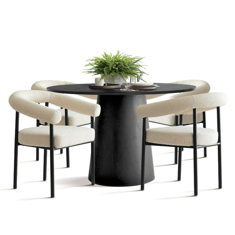 5-Pieces Round Dining Table Sets