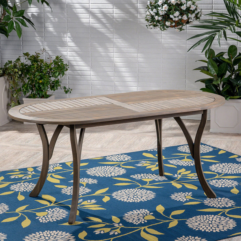 Table de salle à manger en bois d'acacia de 70 po (table incluse seulement)