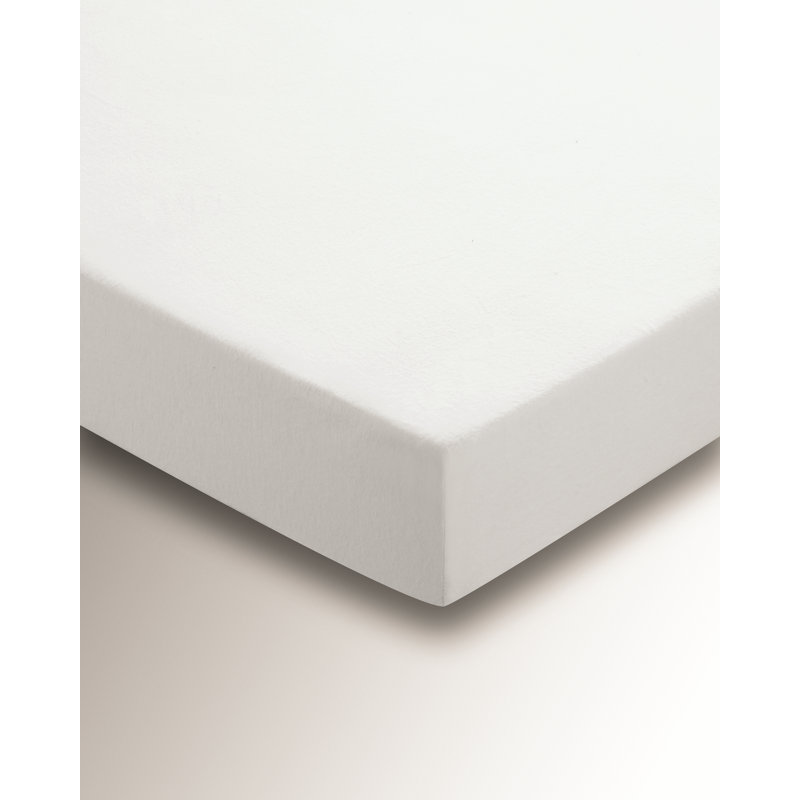 100% Brushed Cotton Fitted Sheet, Double (4'6), White