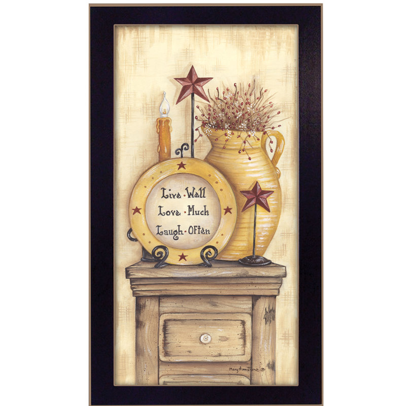«Words To Live» - peinture encadrée
