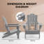 Ensemble de 2 chaises Adirondack en plastique PEHD résistant aux intempéries Devito (ensemble de 2)-943192975-965018950