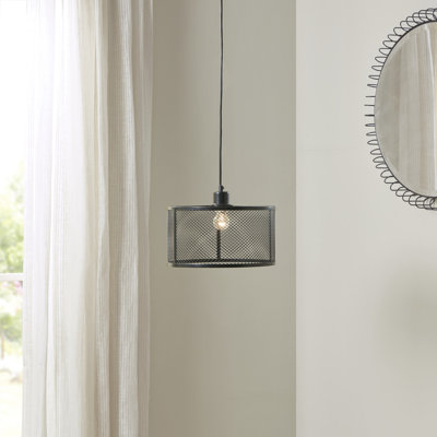 Jaxson Black Metal Mesh Pendant