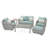 Fionnula Aluminum Patio Sofa Seating Set with Sunbrella Cushions-977640195