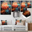 Mandala art bouddhiste orange et turquoise-104122061