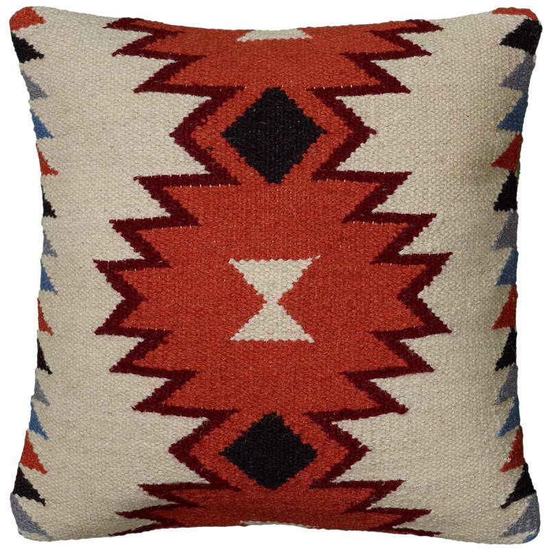 Southwestern Wool Blend Square Throw Pillow