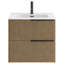 Kora Art Faux Fluted 24" Single Vanity with Integrated Ceramic Top & Handles-793747127