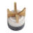 CERAMIC 5" PLANTER ON WOODEN STAND, GRAY