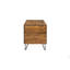 Banc de rangement en bois d'acacia massif de 46 pouces