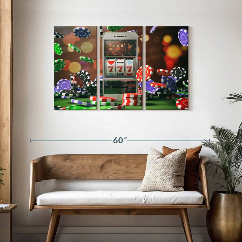 Virtual Slot Machine, 28" H x 45" W