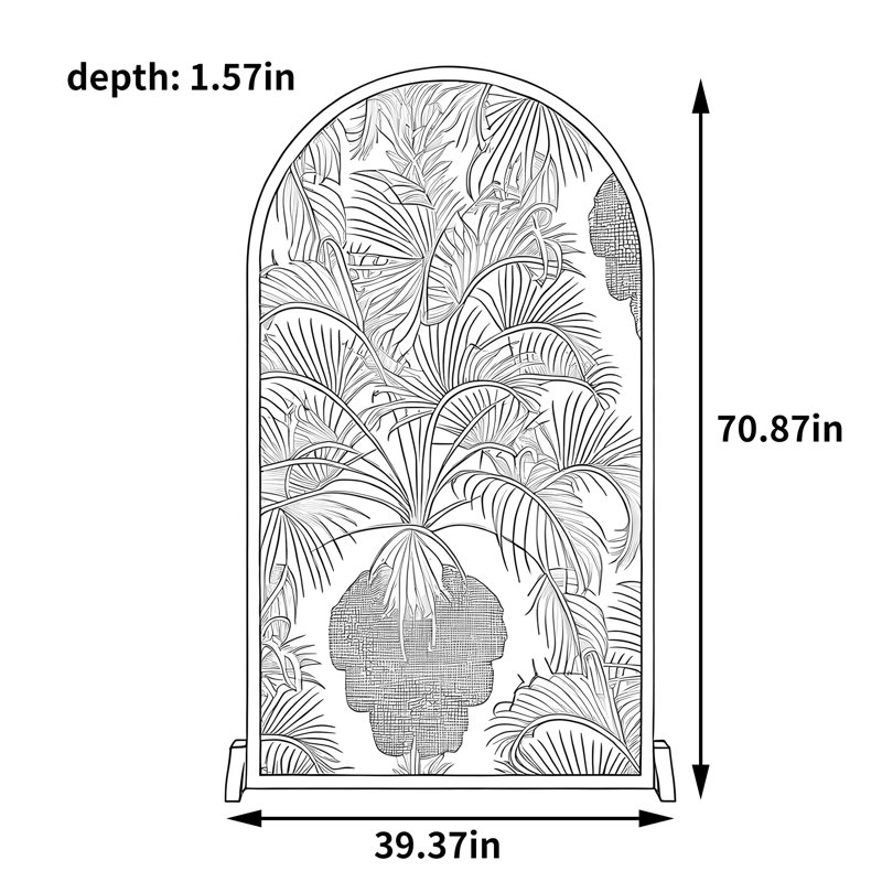 Dekoda, Brun / vert / beige, H 70,87 po x l 39,37 po x P 1,57 po