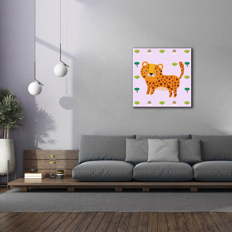 «Cute Leopard», art mural sur toile, H 37 po x l 37 po x P 1,5 po