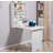 Wall Mounted Fold Out Convertible Desk, Multi-Function Floating Desk with Storage Shelf