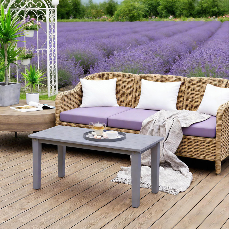 Table basse d'extérieur grise, table basse d'extérieur, Gris