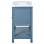 Meuble-lavabo de 60 po avec lavabo en céramique, apparence moderne bleue et dorée, rangement à 10 tiroirs, ensemble de meuble-lavabo simple 60 po-149320173