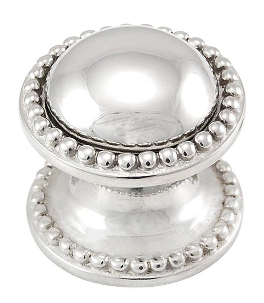 Sanzio Knob, 1.25" H x 1.25" W x 1.125" D, Polished Silver