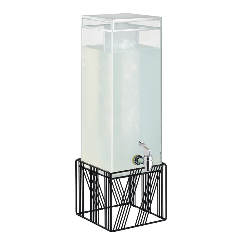 Portland Black Beverage Dispenser with Ice Chamber