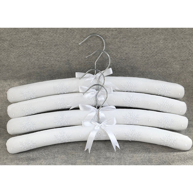 Metal Non-Slip Standard Hanger, White