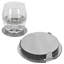 Stainless Steel Round 6 Piece Coaster Set With Holder-1410384684