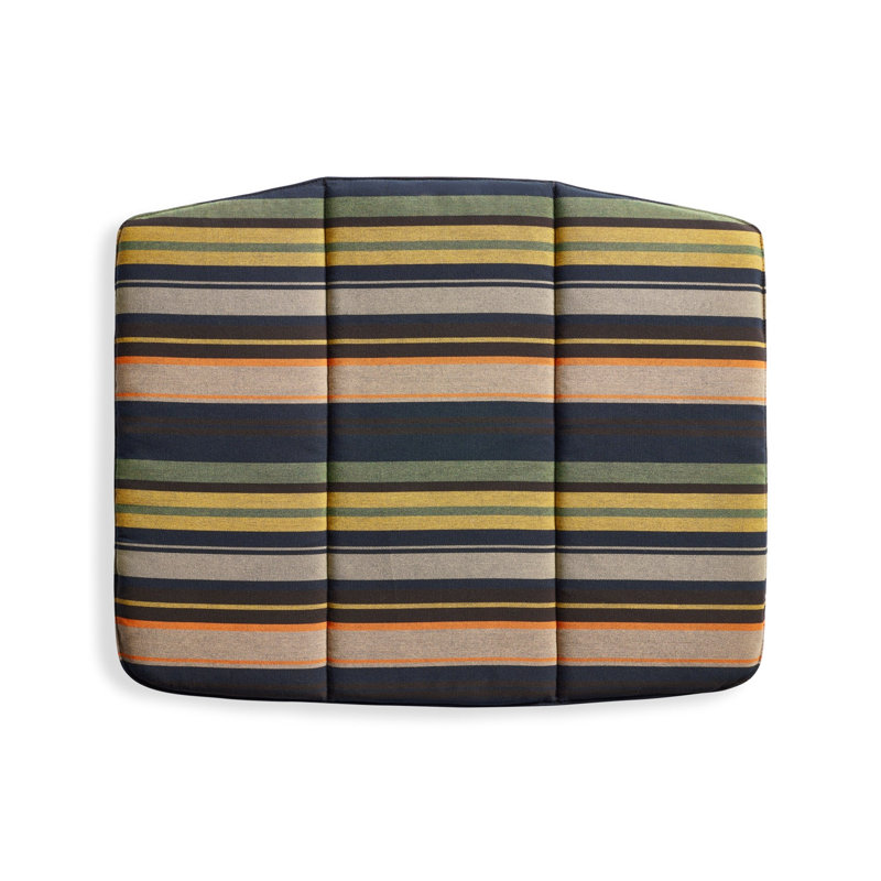 Offline Sunbrella Outdoor 1'' Lounge Chair Chair Pad, Blue/Yellow Sunbrella®