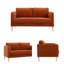 Causeuse moderne en velours côtelé de 60,63 po de largeur - Canapé compact Mid-Century-100135714