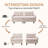 Marsean Fabric 70.86'' Reception Upholstered Arm Loveseat Linen Living Room Sofa with Storage Pockets