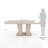 Modern Extendable Wooden Dining Table for 4-10 People with Brown Double Pedestal Base, Large Kitchen and Dining Room Table-1316542350-1316542351