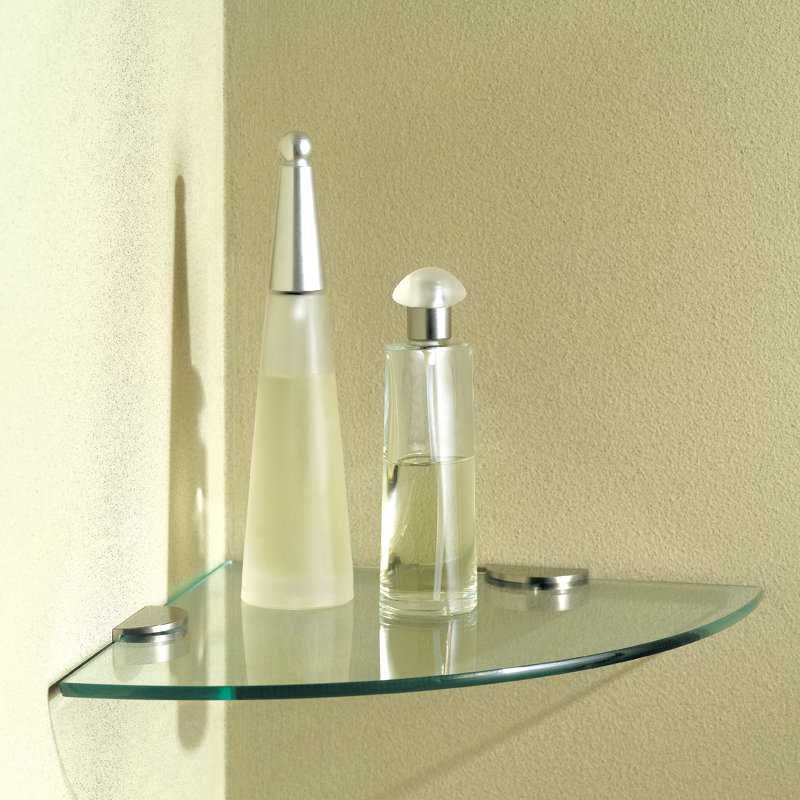 Sine Corner Shelf, Polished chrome