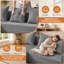 Canapé-lit convertible pliable en trois parties, futon modulable mini en velours côtelé avec méridienne en L, modèle Cloud, sans montage, idéal pour les petits espaces, gris-572683710-572683711